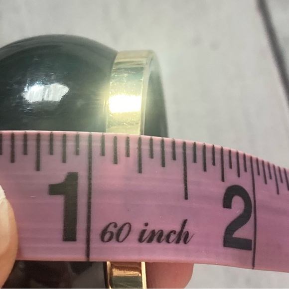 Vintage WM A Rogers Napkin Rings Set of 4 All Black Brass Accent Trim - Picture 3 of 8